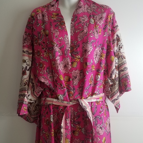 Electric Pink Floral Maxi Kimono/Robe/ Duster 1day ONLY⏬ - Picture 11 of 11